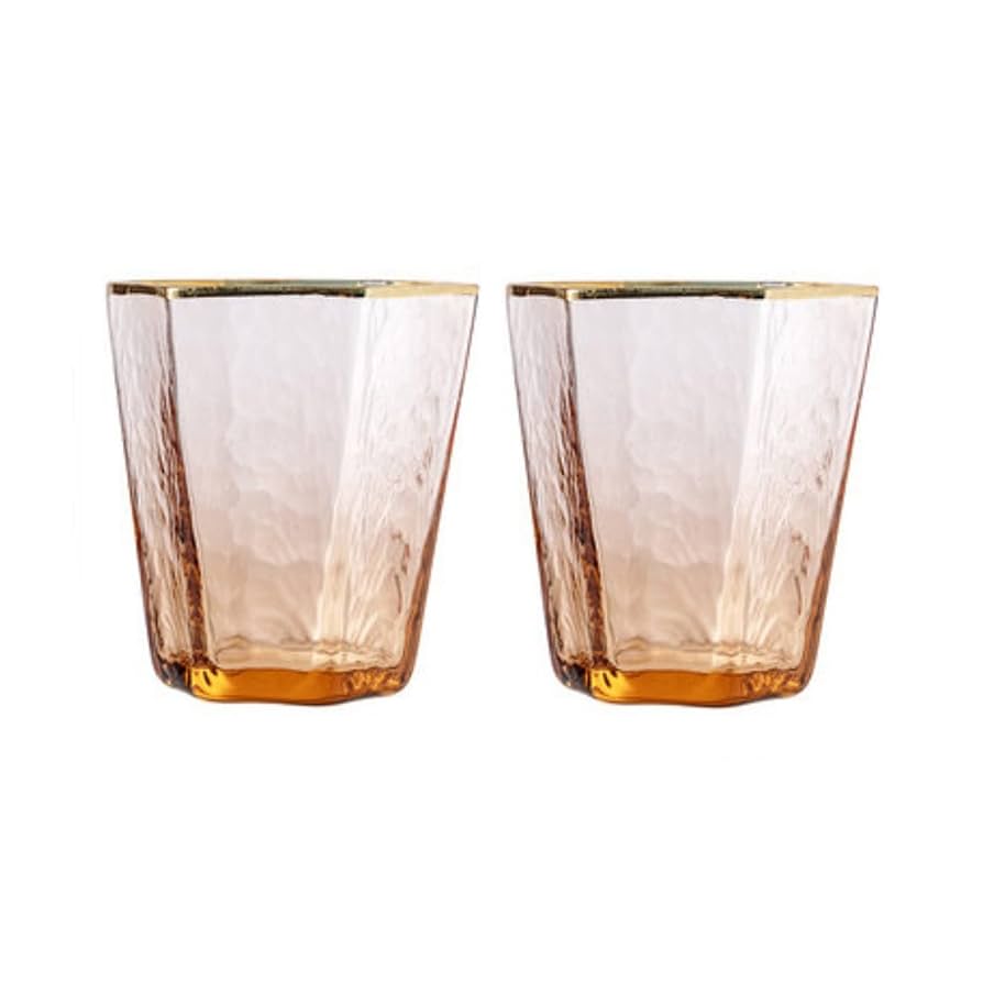 Amazon｜ガラスのコップ 2. PCS.飲むメガネクリエイティブな六